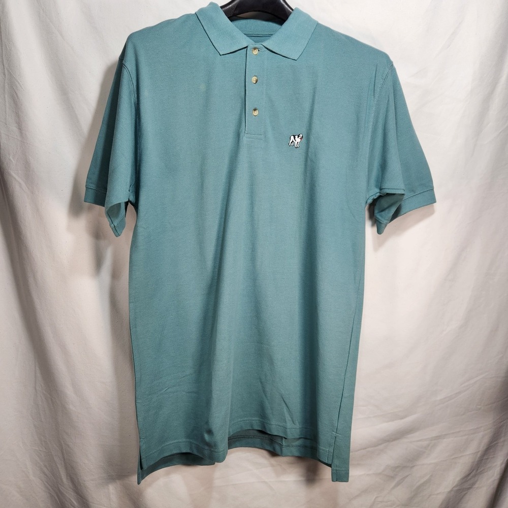 Vintage Big Dogs‎ Mens Polo Shirt Size Large Short Sleeves Y2K Green